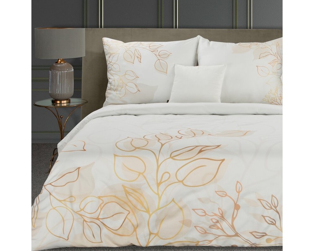 Luxusné obliečky na posteľ z bavlneného mako saténu - Blanca 7, prikrývka 140 x 200 cm + vankúš 70 x 90 cm
